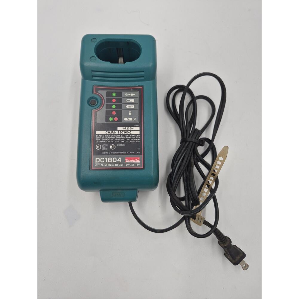 Genuine Makita DC1804T 7.2V-18V Ni-Mh Ni-Cd Battery Charger - Tested & Working!